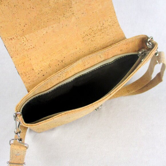 Mushroom Purse Leather Cork Hand Painted Shoulder Crossbody Bag - Picture 7 of 9